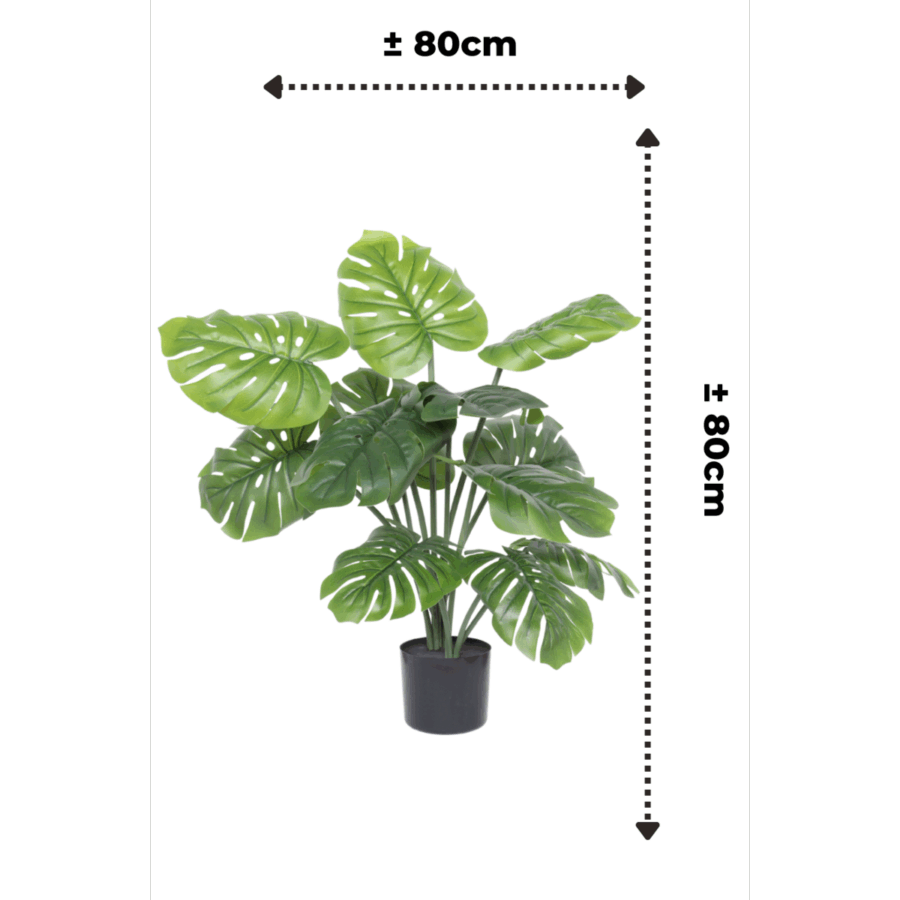 Monstera Kunstplant 80cm - Afbeelding 3