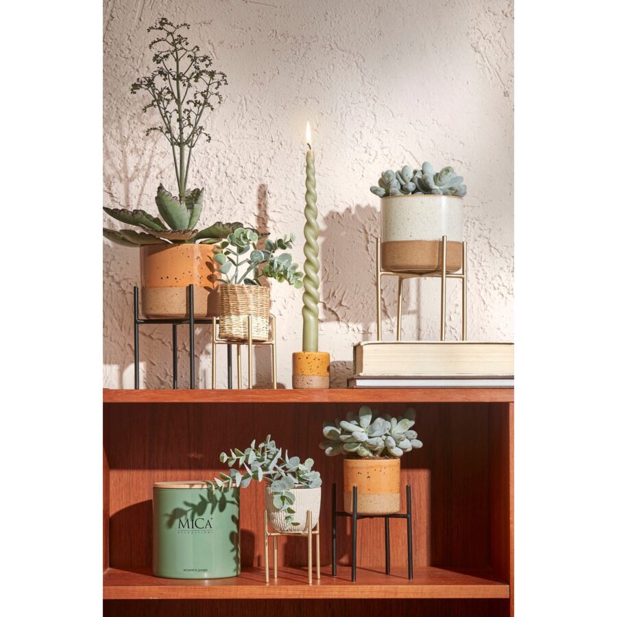 Ascot Plantenstandaard - L24 x B24 x H25 cm - Metaal - Zwart - Afbeelding 8