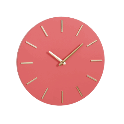 Brixen Wandklok - Ø36 cm - Roze