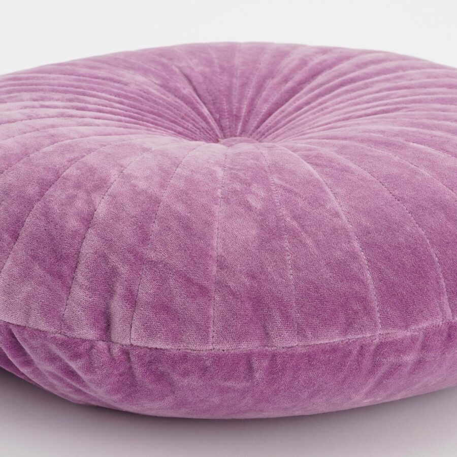 Baron Sierkussen - H10 x Ø45 cm - Katoen - Lila - Afbeelding 4