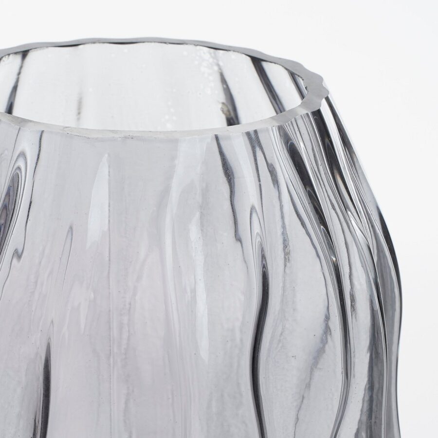Feline Vaas - H32 x Ø16 cm - Glas - Donkerbruin - Afbeelding 2