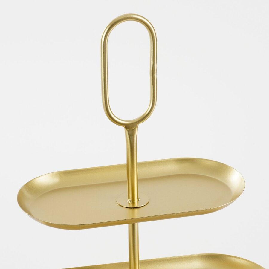 Rama Etagere 3 Laags - L48 x B20 x H55 cm - Metaal - Goud - Afbeelding 2