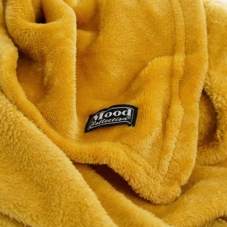 Famke Fleece Plaid - L180 x B130 cm - Geel - Afbeelding 4