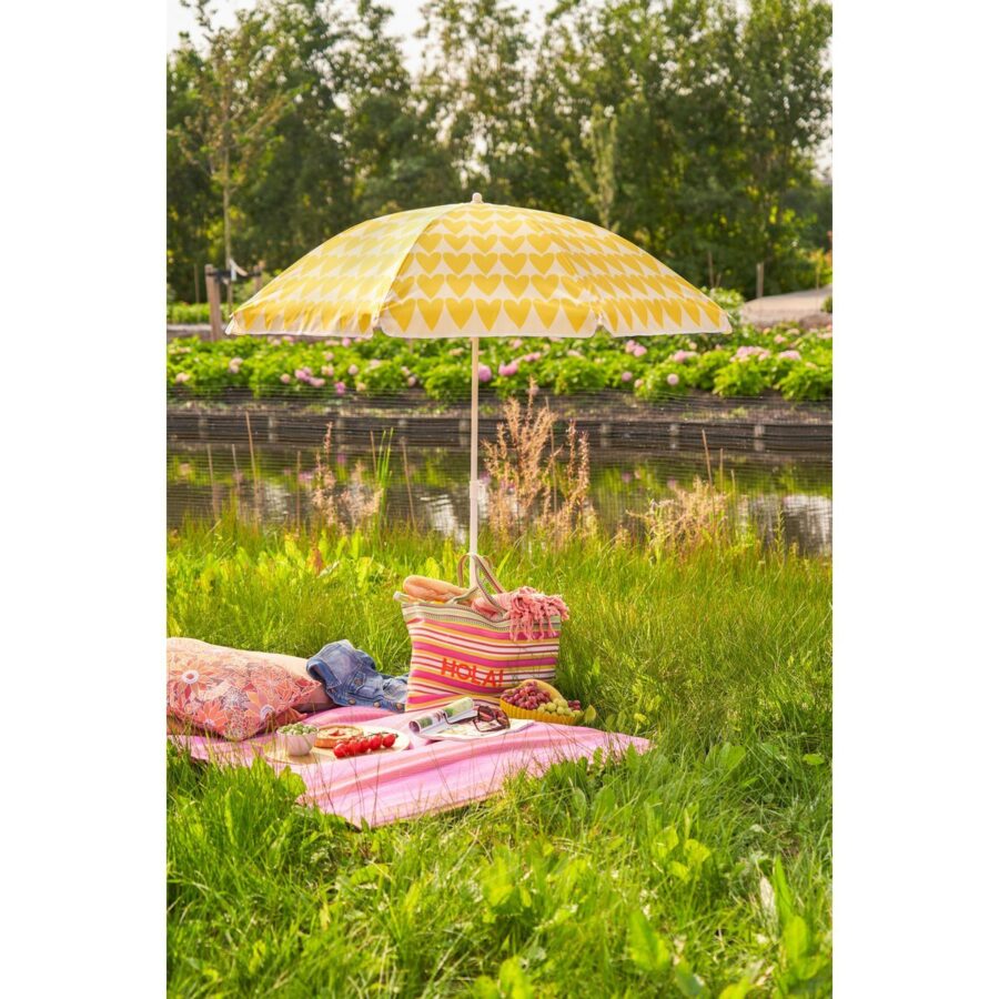 Heart Strandparasol - H180 x Ø160 cm - Geel - Afbeelding 7