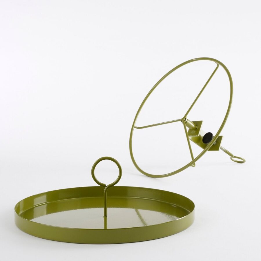 Aston Dienblad met Klem - H30 x Ø31 cm - Metaal - Donkergroen - Afbeelding 4