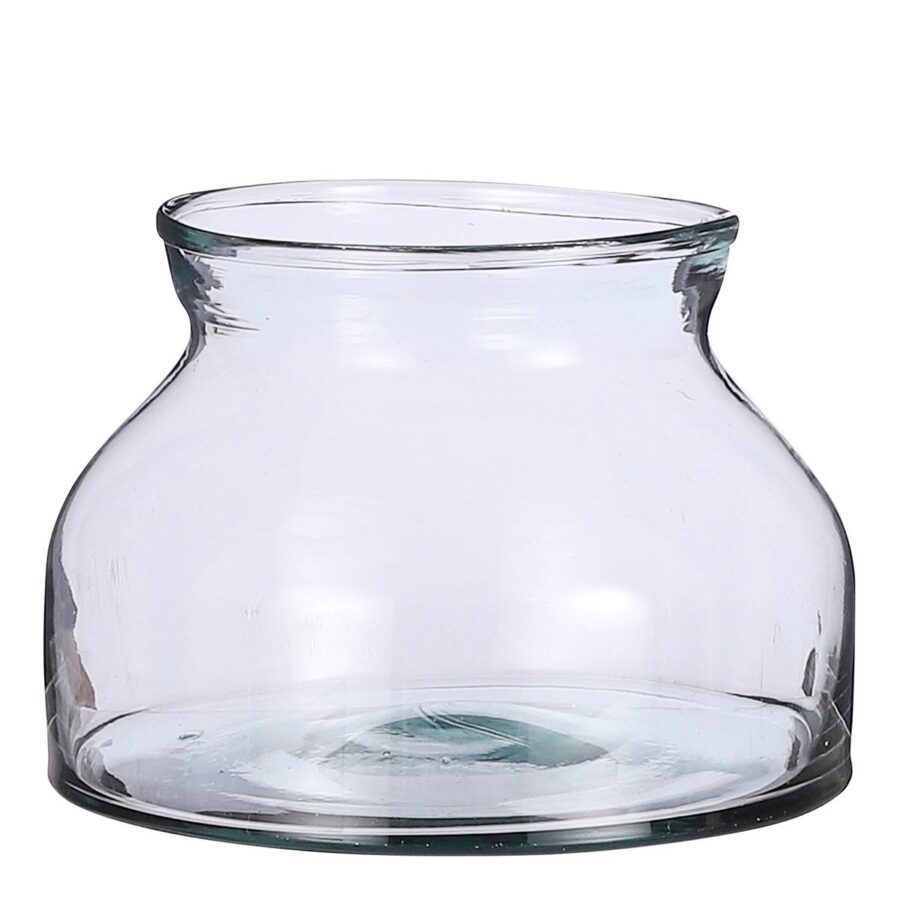 Vienne Schaal - H15 x Ø27 cm - Gerecycled Glas - Transparant