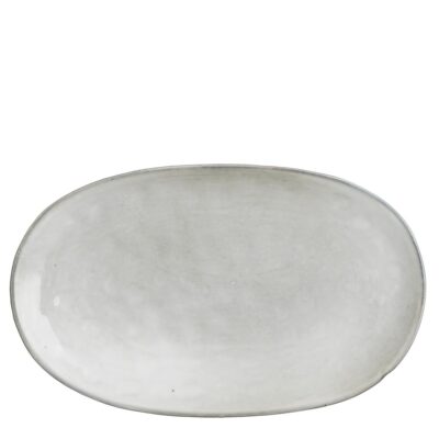 Tabo Ovaal Bord - L36 x B22 x H5 cm - Grijs