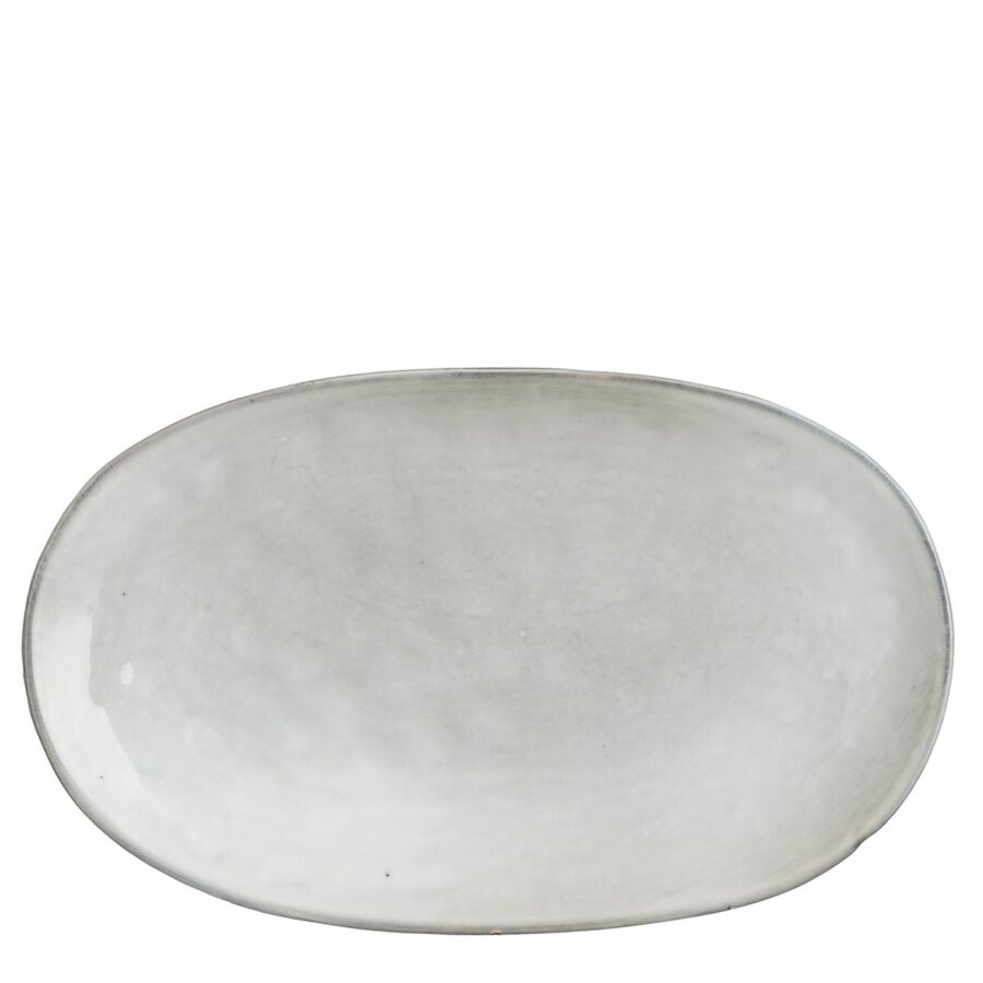 Tabo Ovaal Bord - L36 x B22 x H5 cm - Grijs