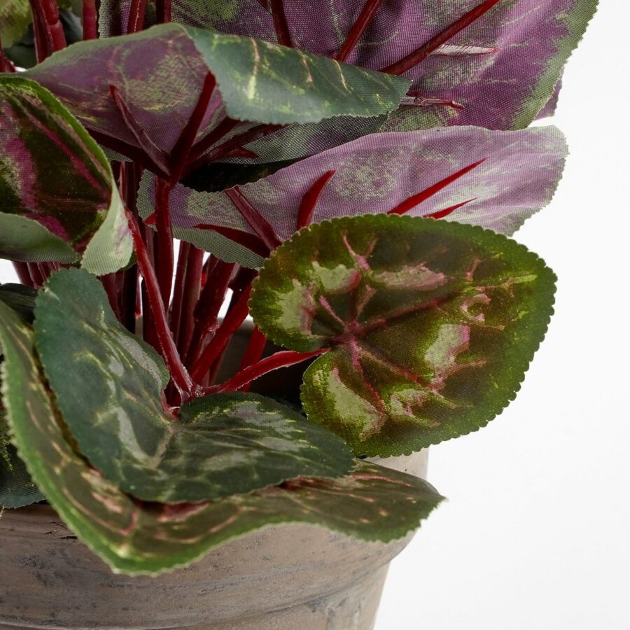 Cyclaam Kunstplant in Bloempot Stan - H30 x Ø30 cm - Wit - Afbeelding 3