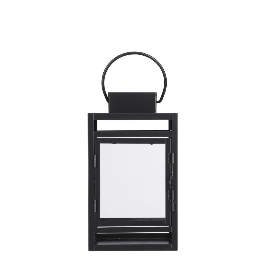 Storm Lantaarn - L14 x B13 x H23 cm - Zwart - Afbeelding 2