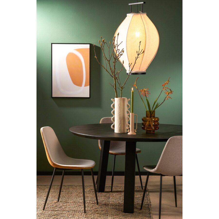 Pego Hanglamp - H73 x Ø54 cm - Linnen - Off-white - Afbeelding 6