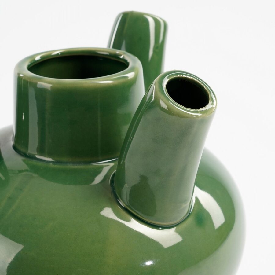 Marlijn Tulpenvaas - H28 x Ø20 cm - Keramiek - Groen - Afbeelding 2