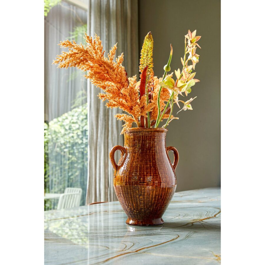 Elena Vaas - L29 x B26 x H39 cm - Keramiek - Bruin - Afbeelding 5