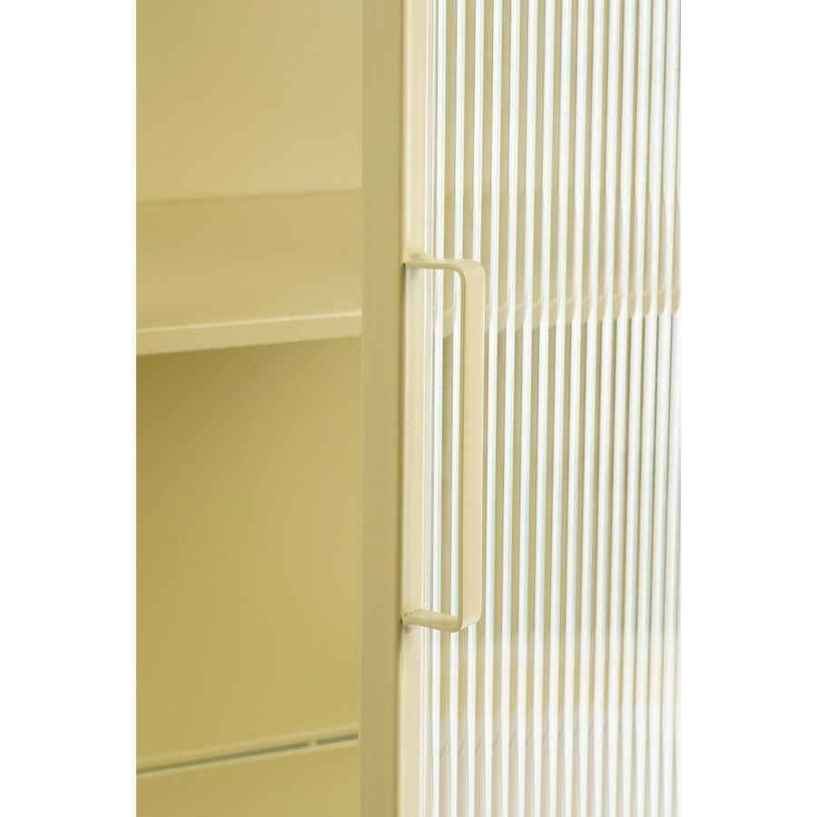 Clifton Opbergkast met Deuren - L38 x B35 x H90 cm - Metaal - Beige - Afbeelding 3