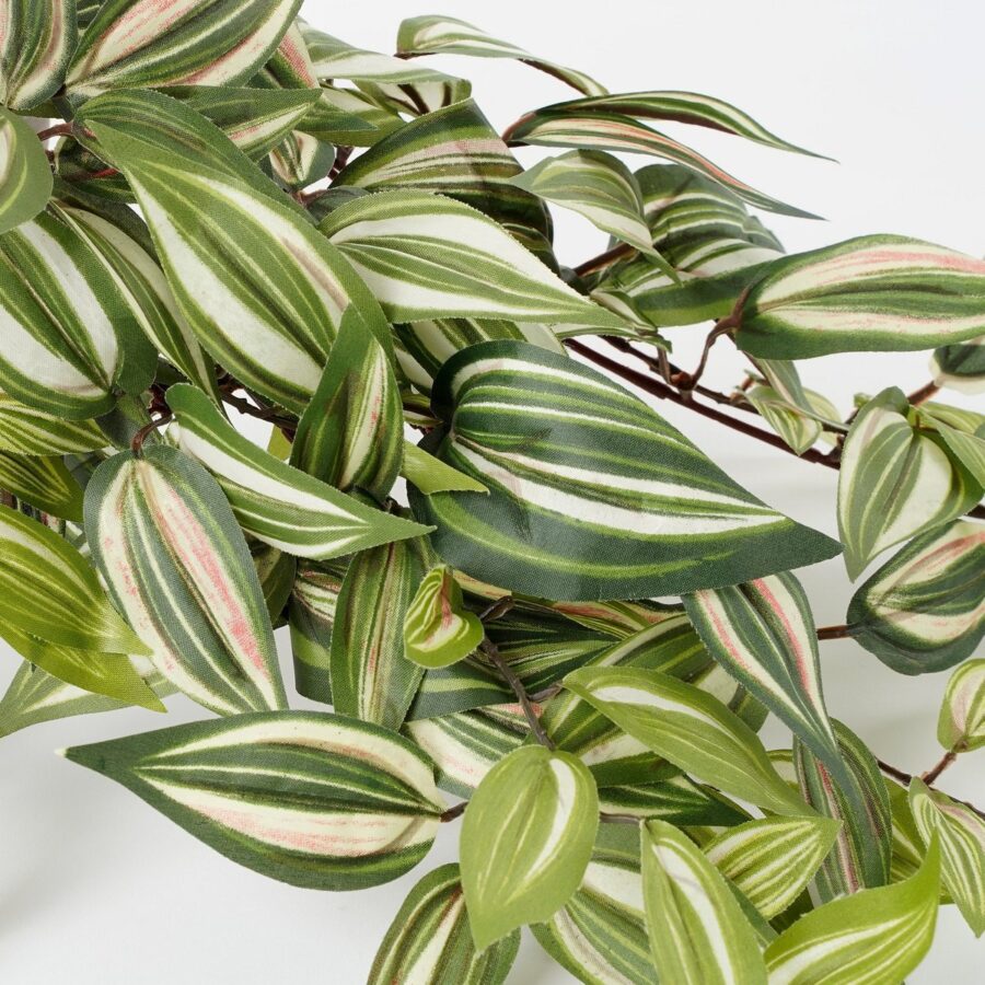Tradescantia Kunst Hangplant in Bloempot Stan - H45 x Ø25 cm - Groen - Afbeelding 2