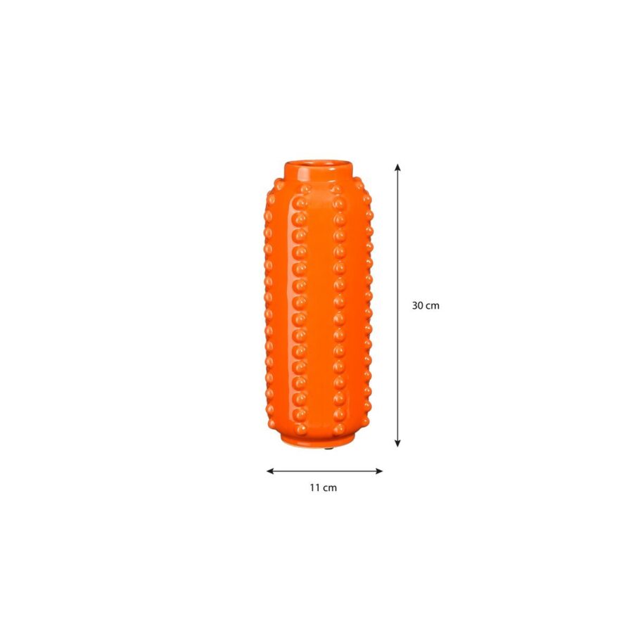Boaz Vaas - H30 x Ø11 cm - Keramiek - Oranje - Afbeelding 4