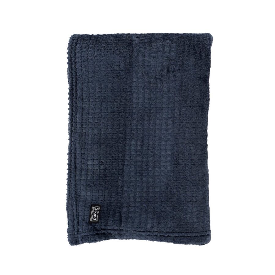 Joanne Fleece Plaid - L180 x B130 cm - Polyester - Donkerblauw - Afbeelding 4
