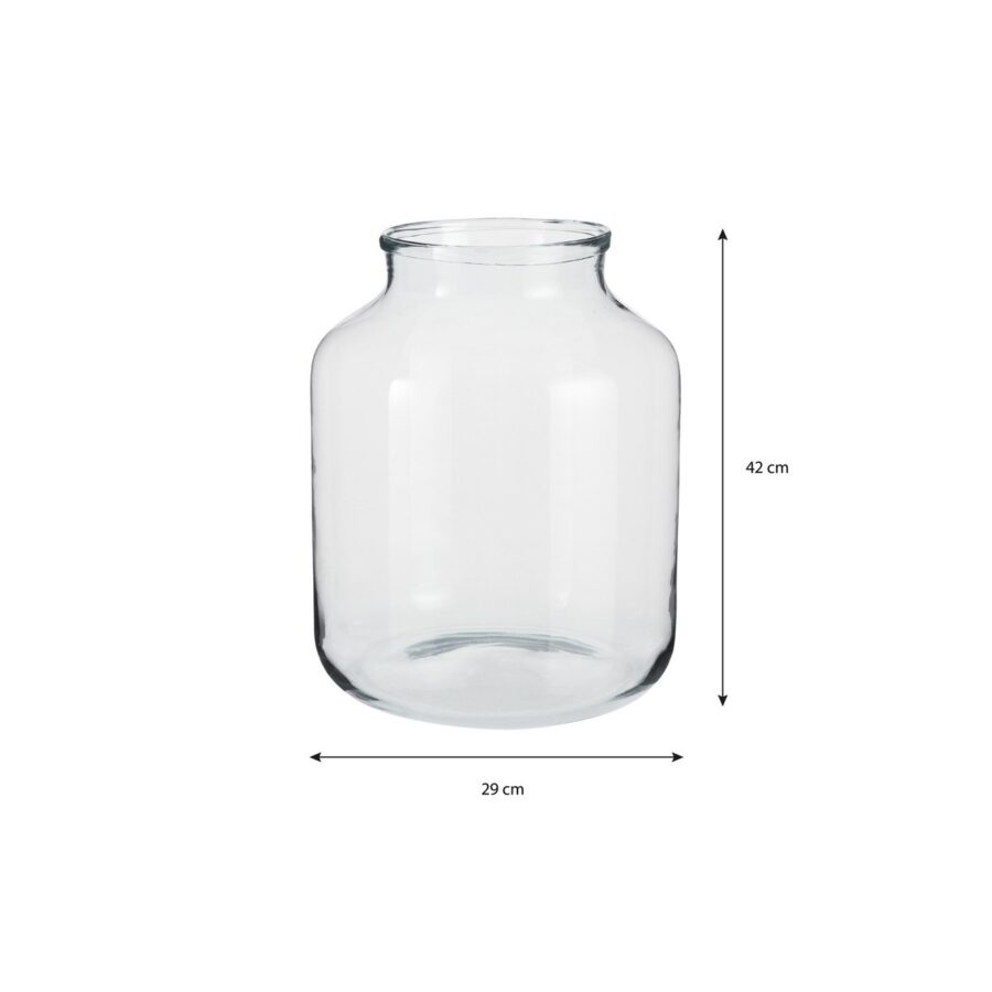 Vienne Vaas - H42 x Ø29 cm - Gerecycled Glas - Transparant - Afbeelding 4
