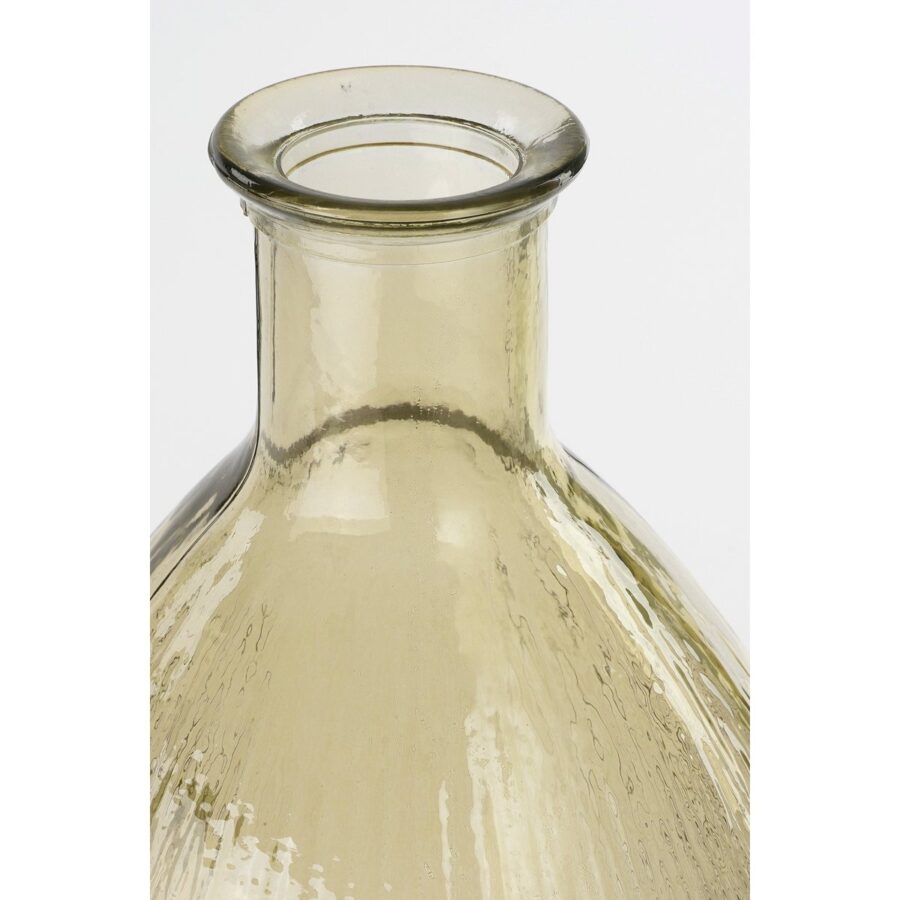 Firenza Fles Vaas - H59 x Ø29 cm - Gerecycled Glas - Lichtbruin - Afbeelding 2