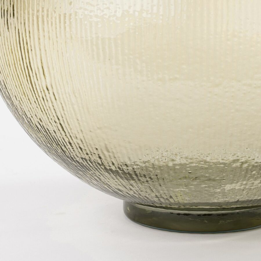Firenza Fles Vaas - H42 x Ø34 cm - Gerecycled Glas - Lichtbruin - Afbeelding 3