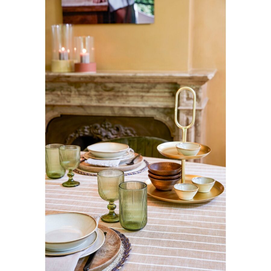 Rama Etagere 2 Laags - L28 x B28 x H36 cm - Metaal - Goud - Afbeelding 4
