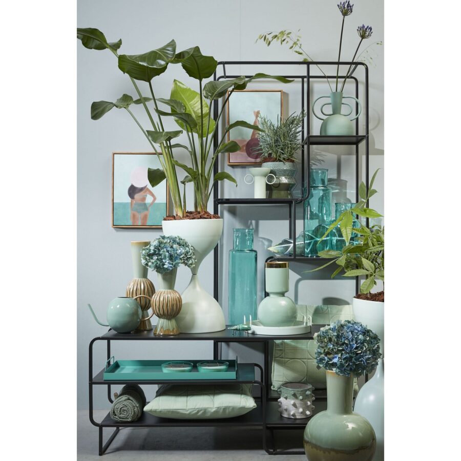 Jules Open kast - L76 x B30 x H178 cm - Metaal - Zwart - Afbeelding 6