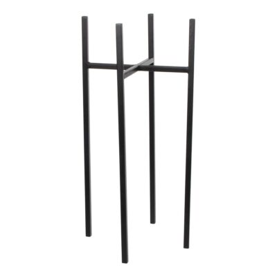 Ascot Plantenstandaard - L24 x B24 x H55 cm - Metaal - Zwart