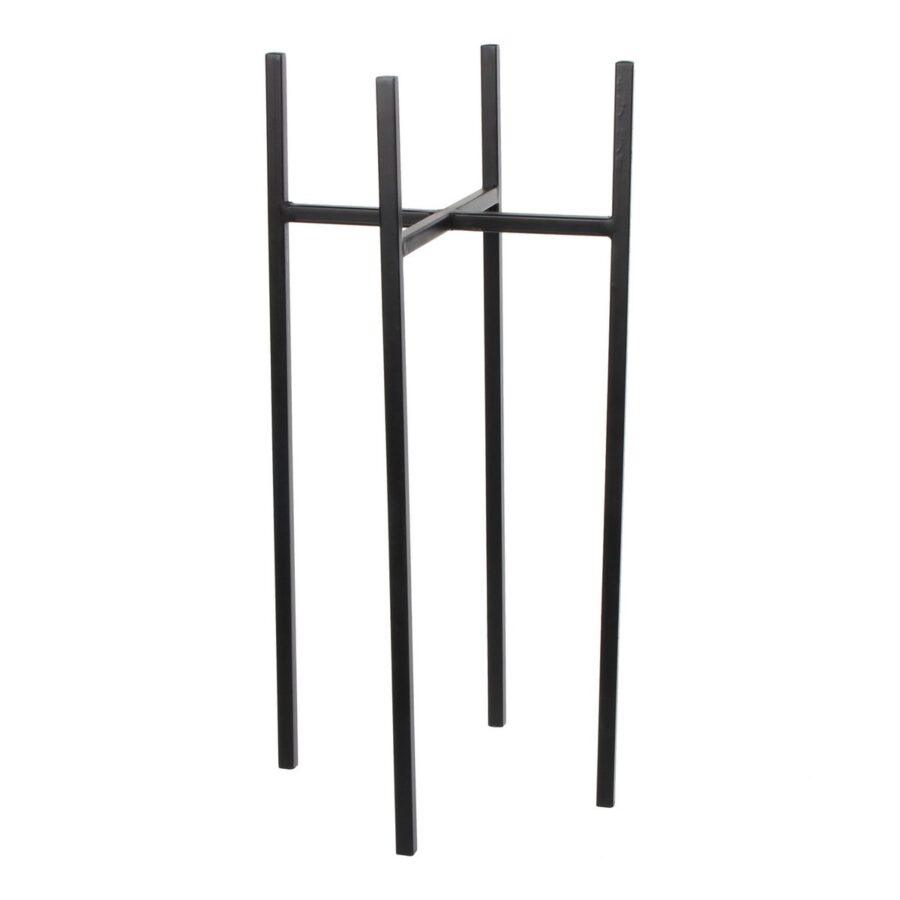 Ascot Plantenstandaard - L24 x B24 x H55 cm - Metaal - Zwart