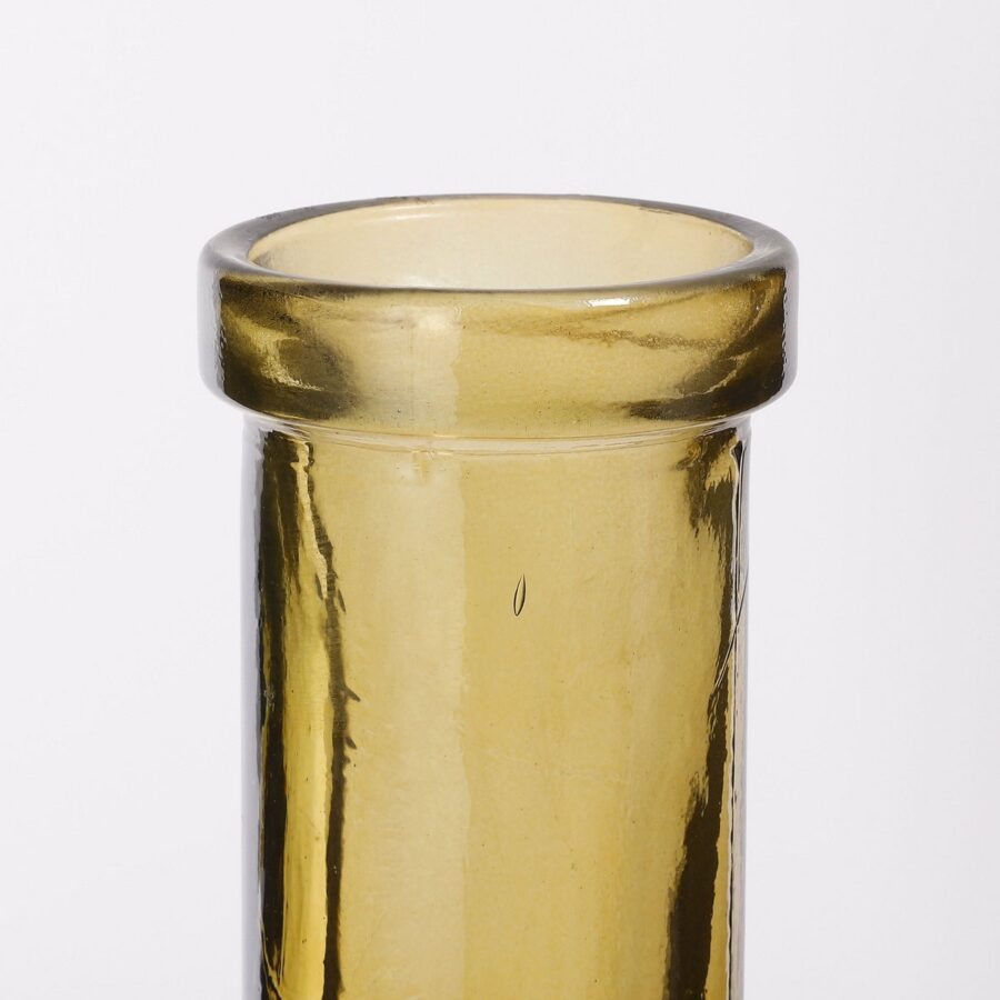 Rioja Fles Vaas - H75 x Ø18 cm - Gerecycled Glas - Oker - Afbeelding 3