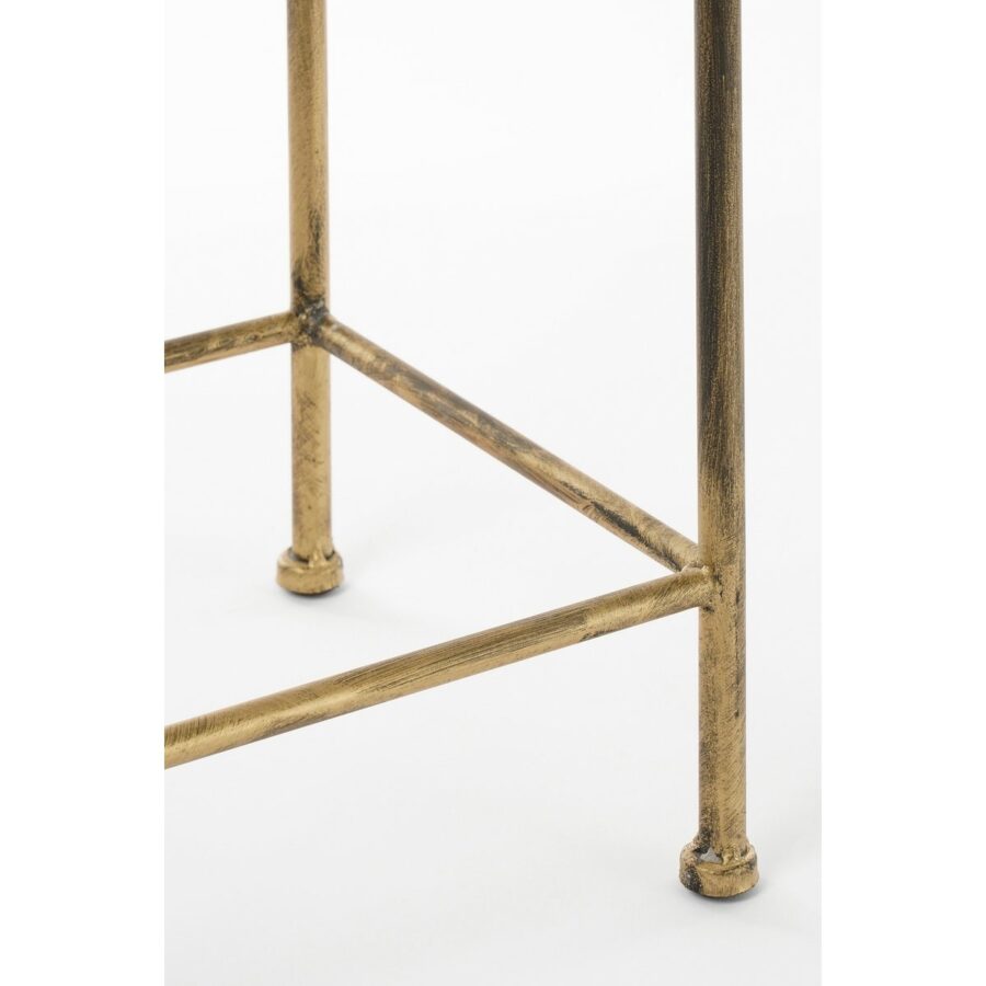 Alanza Bijzettafel Buiten - Set van 3 - L28 x B28 x H67 cm - Metaal - Groen - Afbeelding 3