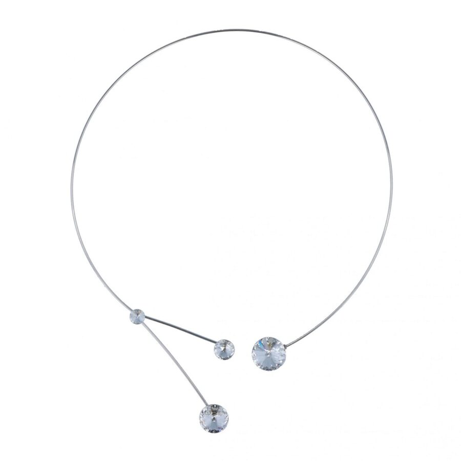 Forever Floating Crystals Necklace - Rhodium