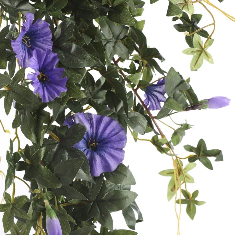 Petunia Kunst Hangplant - L15 x B20 x H80 cm - Donkerpaars - Afbeelding 2
