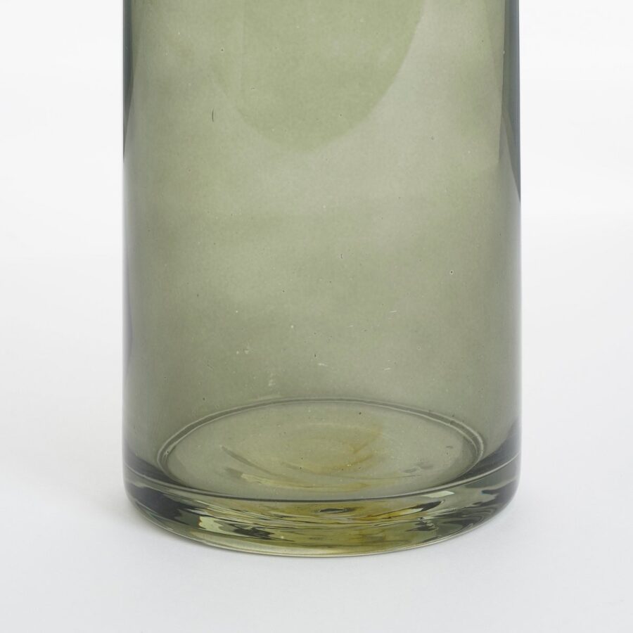 Xandra Smalle Vaas - H38 x Ø10 cm - Glas - Groen - Afbeelding 3