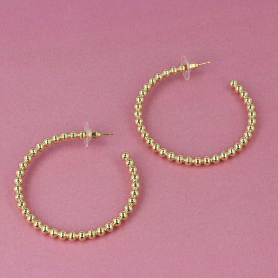 Divine Golden Bubble Hoops - Afbeelding 3