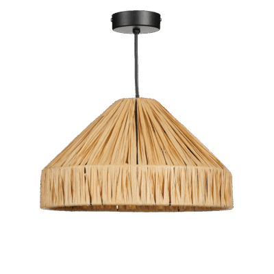 Elisa Hanglamp - H18 x Ø30 cm - Raffia - Lichtbruin
