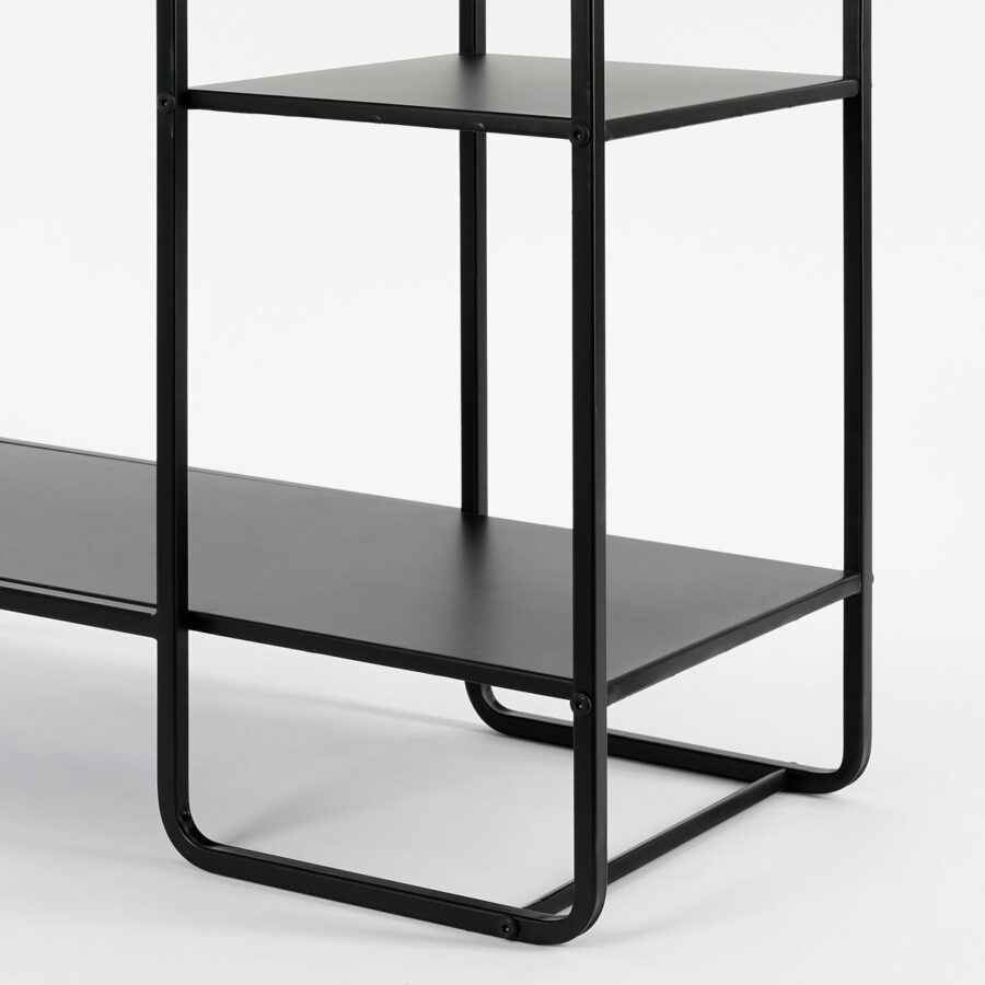 Jules Open kast - L76 x B30 x H178 cm - Metaal - Zwart - Afbeelding 4