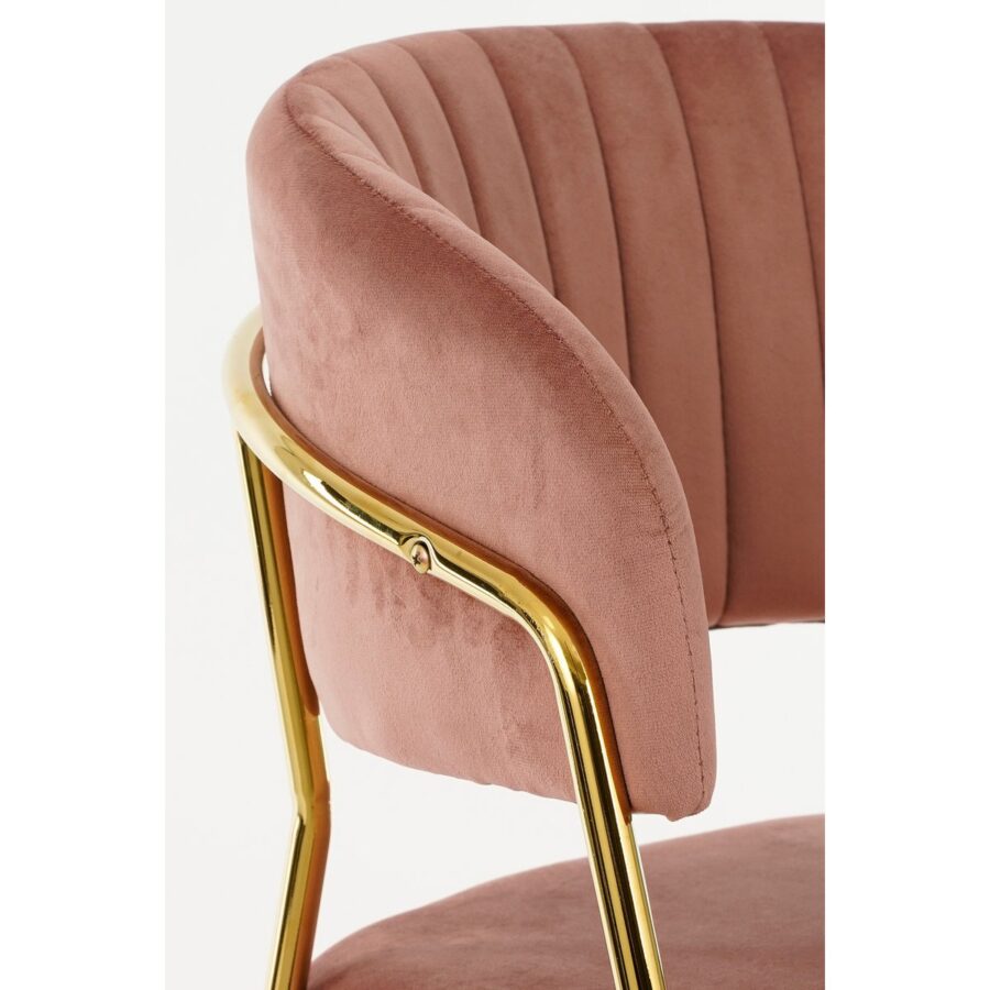 Moony Eetkamerstoel - Velvet - Roze - Afbeelding 2