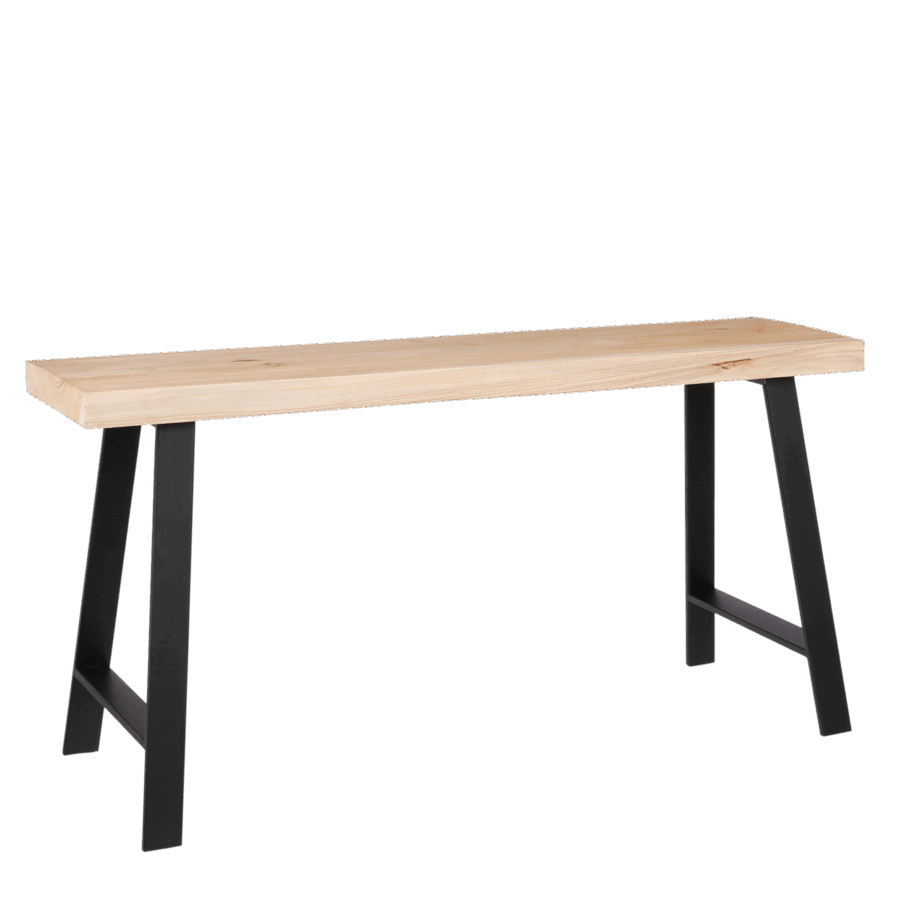 Plano Bank - L92 x B31 x H46 cm - Vurenhout - Lichtbruin