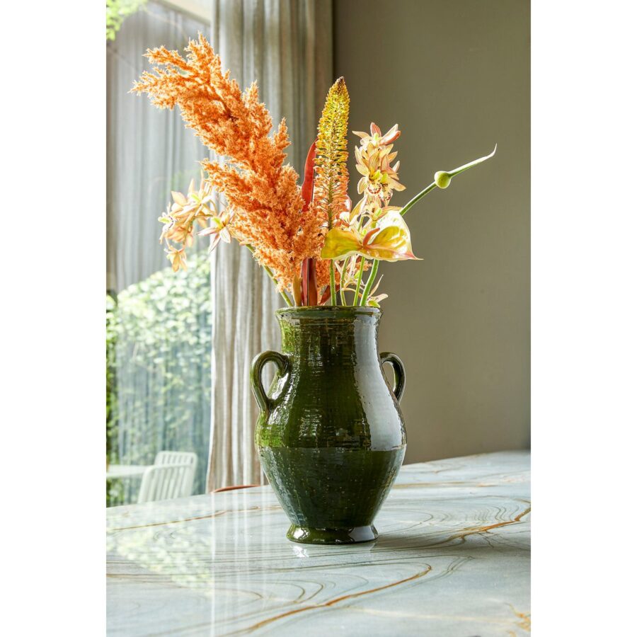 Elena Vaas - L29 x B26 x H39 cm - Keramiek - Groen - Afbeelding 5