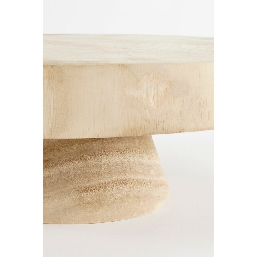 Pia Plantenstandaard - H11 x Ø30 cm - Hout - Lichtbruin - Afbeelding 4