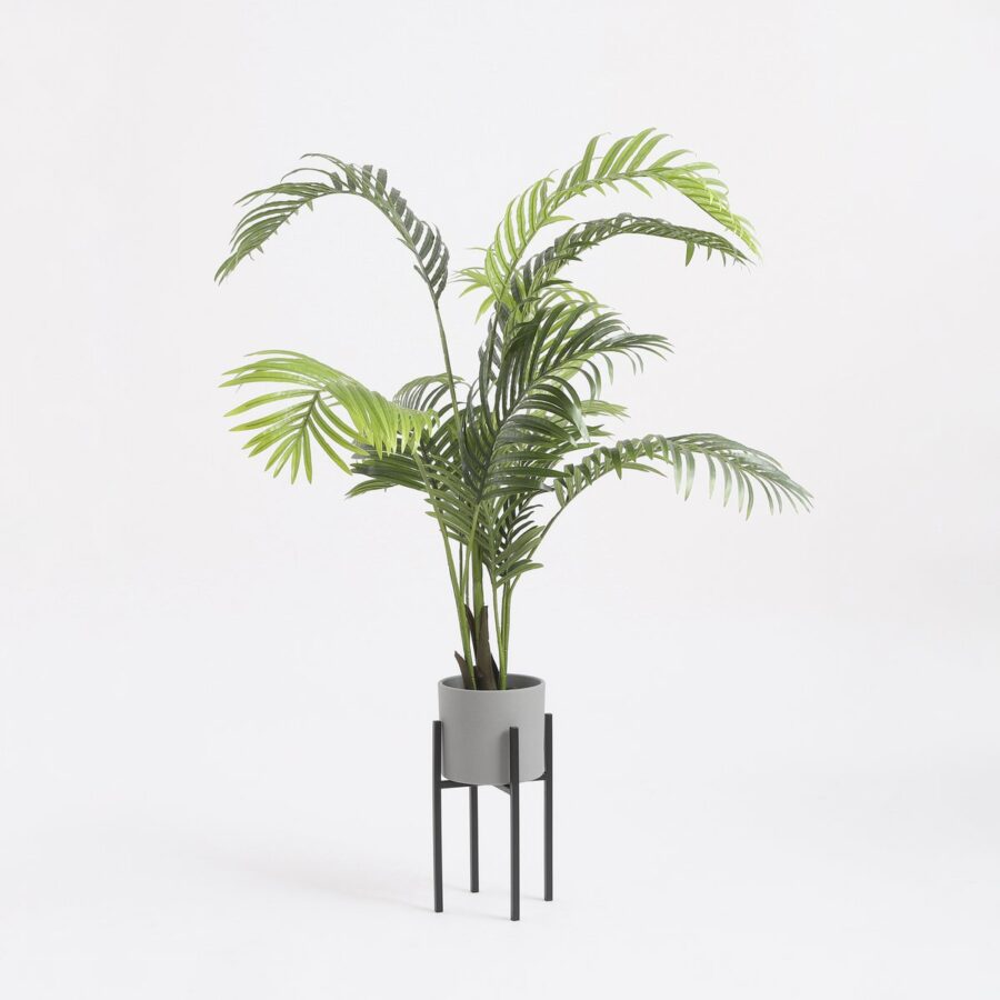 Ascot Plantenstandaard - L21 x B21 x H35 cm - Metaal - Zwart - Afbeelding 4
