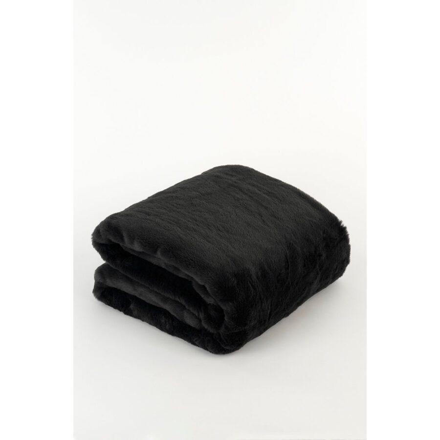 Bronte Fleece Deken - L200 x B150 cm - Zwart - Afbeelding 2