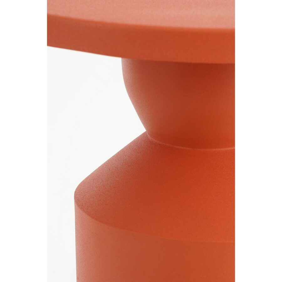 Feroza Bijzettafel - H51 x Ø30 cm - Metaal - Oranje - Afbeelding 3