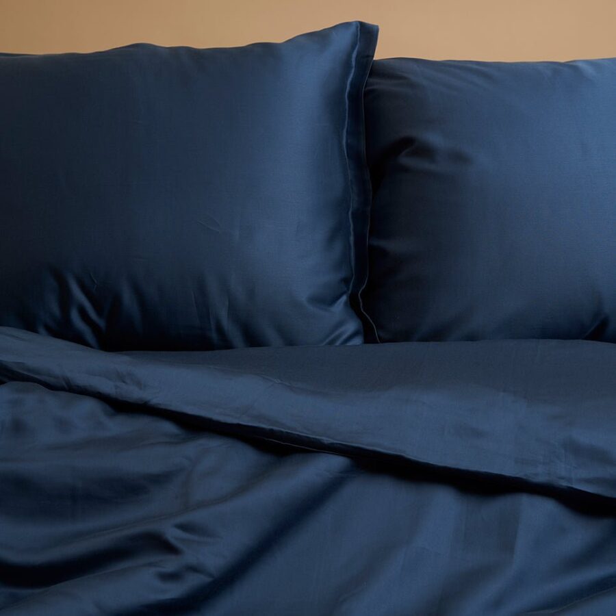 TENCEL™ - Sateen Kussensloop Donker Blauw - Afbeelding 2