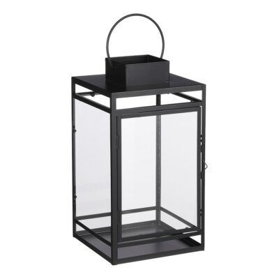 Storm Lantaarn - L20 x B19 x H36 cm - Zwart