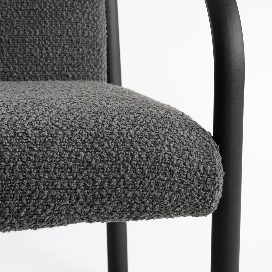 Symon Fauteuil - L72 x B69 x H81 cm - Donkergrijs - Afbeelding 3