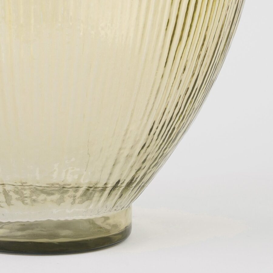 Firenza Fles Vaas - H59 x Ø29 cm - Gerecycled Glas - Lichtbruin - Afbeelding 3