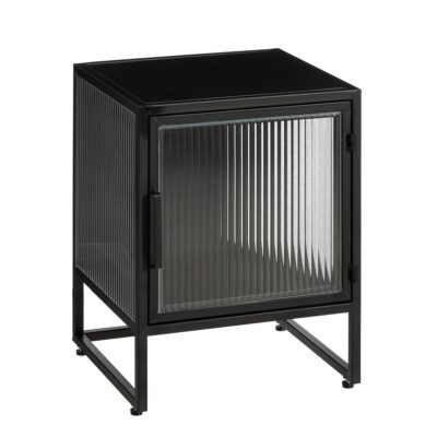 Clifton Opbergkast met Deuren - L38 x B35 x H50 cm - Metaal - Zwart