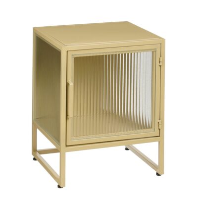 Clifton Opbergkast met Deuren - L38 x B35 x H50 cm - Metaal - Beige