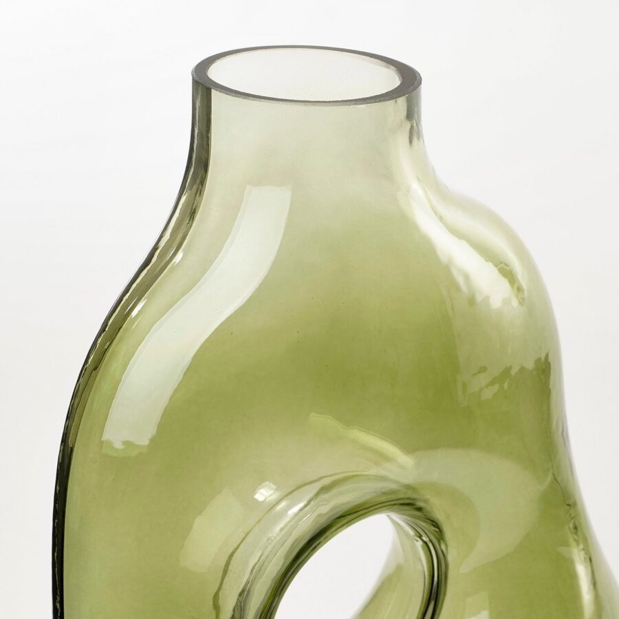 Jay Vaas - L19 x B11 x H25 cm - Glas - Lichtgroen - Afbeelding 2